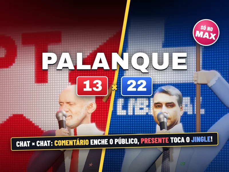 Palanque 13 × 22, jogo de palanque chat contra chat para live no TikTok