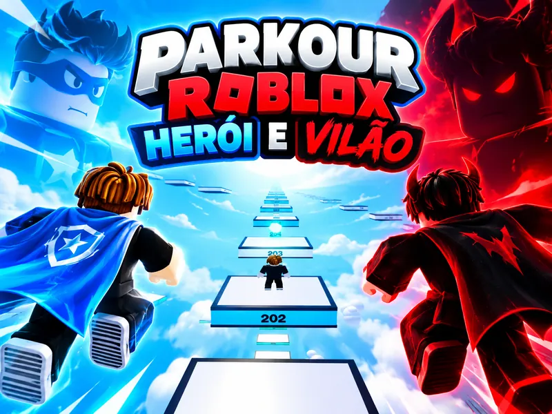 Parkour Roblox Herói e Vilão
